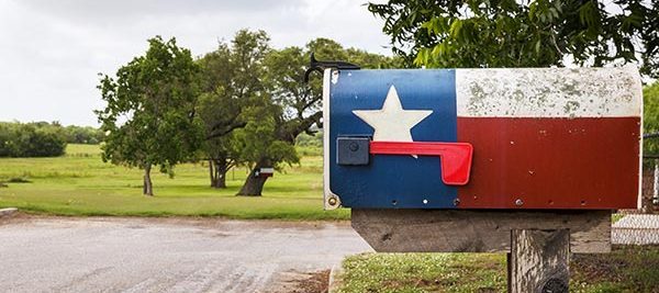 Neighborhood street in Sleepy Hollow, Texas